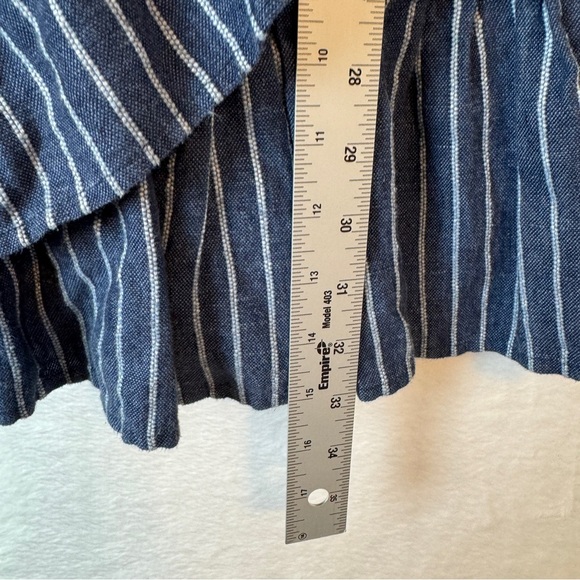 Alexis womens Konner One-Shoulder Linen Blend Striped Mini Dress size large - Picture 8 of 8